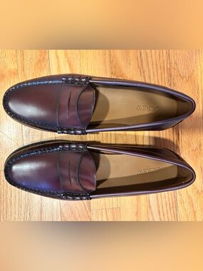 J. Crew Men’s Penny Loafers in Burgundy Leather